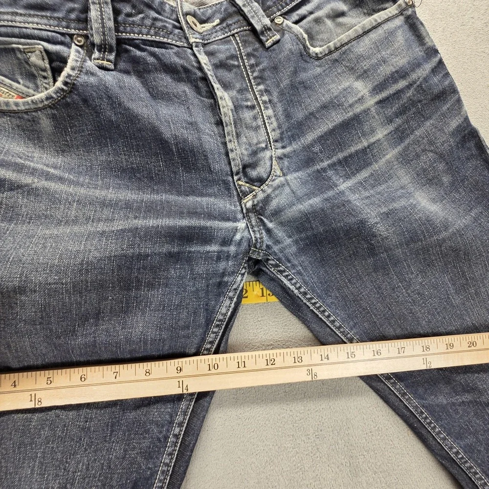 Diesel Jeans Mens 31x32 Blue Larkee Regular Straight Button Fly Dark Wash 0088Z